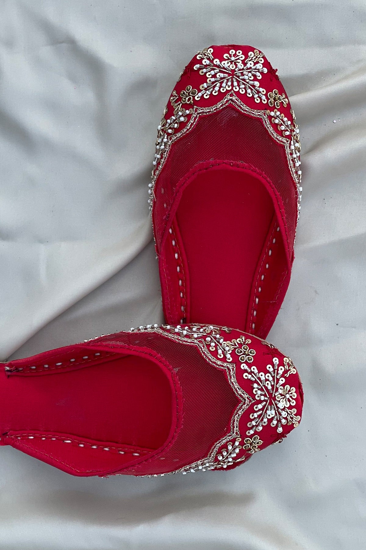 Red Embellished Slipper