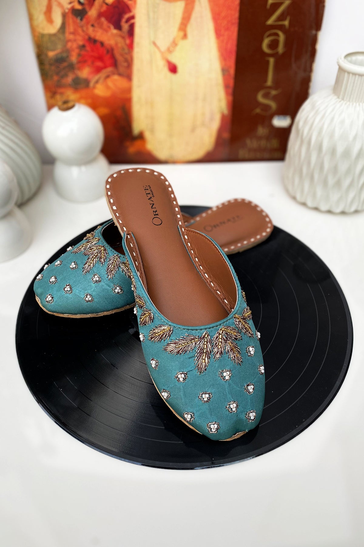 Zinc embellished slipper